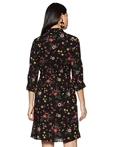 Image of Max Women Polka-Dot Printed Three-Quarter Sleeves Mini Dress