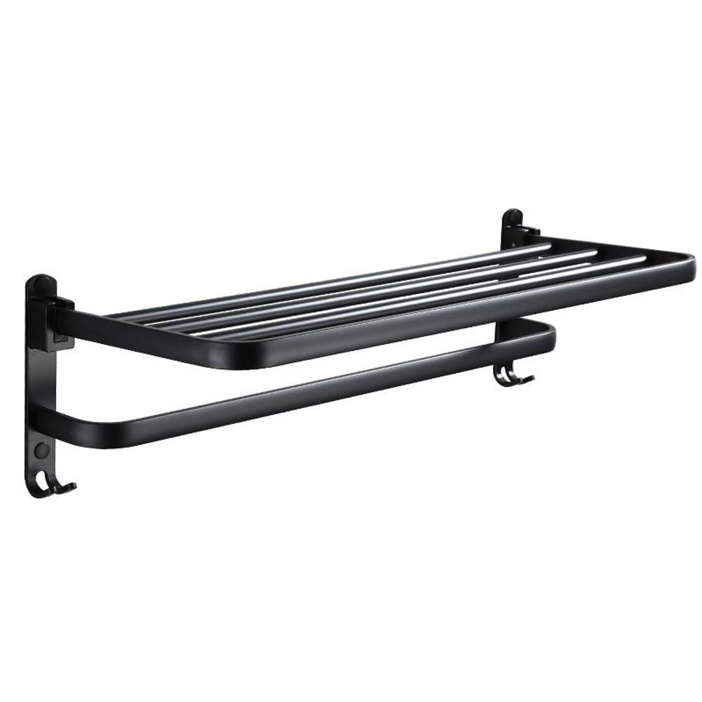 Rack de serviette pliante et cintre de rangement pour serviettes sur étagère de salle de bain
