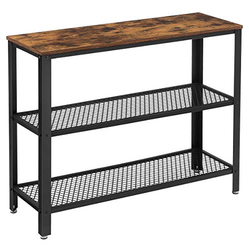VASAGLE 40-Inch Industrial Console Table, 3-Tier
