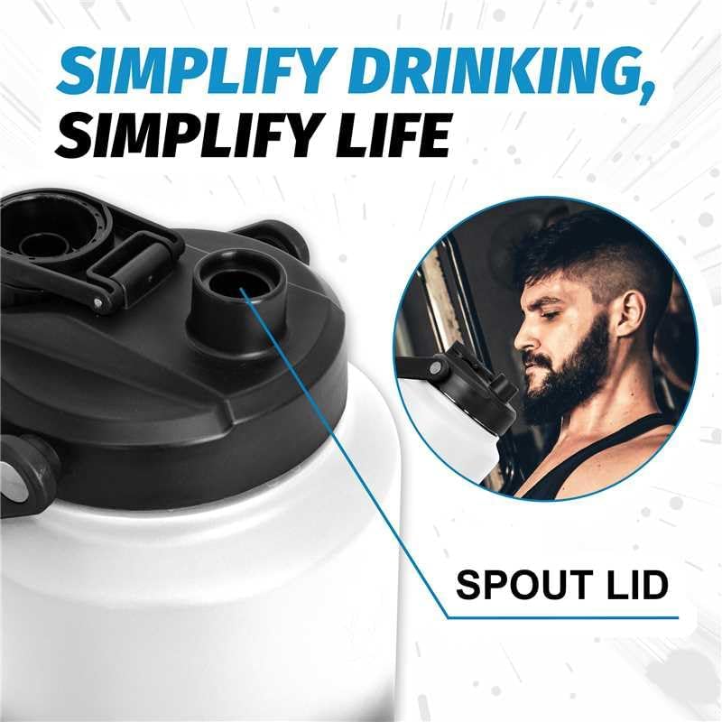 NATURE PIONEOR 1 Gallon Insulated Water Bottle - Double Vacuum Stainless Steel 128 oz Water Bottle with Holder/Carrier, Wide Mouth 1 gallon Water Jug for Outdoor Sports, Hiking, Camping, Gym - Image 2