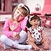 BABESIDE 3Pcs Reborn Baby Doll Clothes for 17-22 Inch Dolls,Strawberry Outfit Set with Magnetic Pacifier, Cute Baby Doll Accessories for Newborn Reborn Girl Dolls