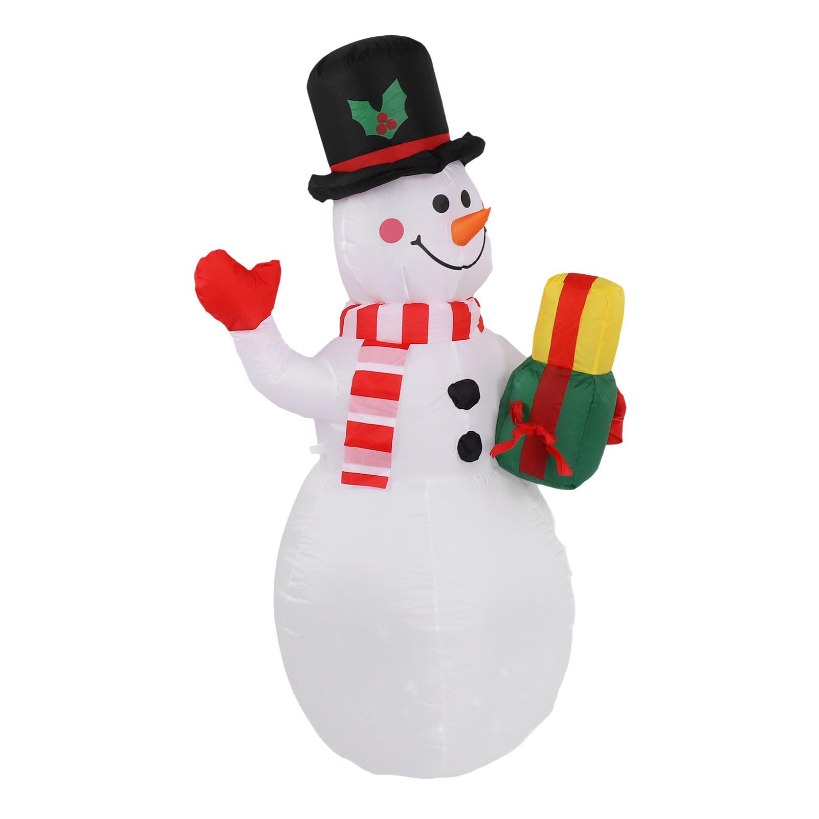 Bonhomme de Neige Gonflable de Noël avec Lumières LED, Décor Extérieur Festif pour Cour, Jardin et Pelouse (Prise UE)