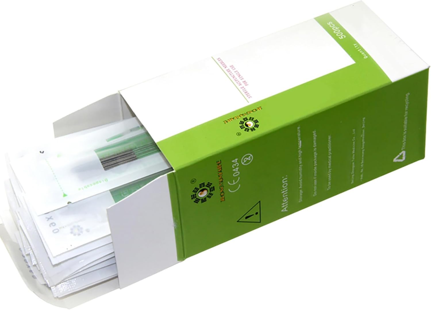 Acupuncture de 1000 PCS avec tube d'acupuncture jetable en acier inoxydable Massage de beauté 500PCS/BOX (0.25 * 25mm)