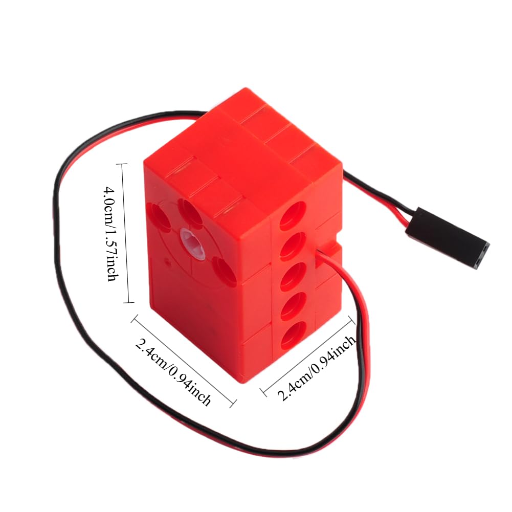 2 servomotores programables Geekservo de bloque de construcción, rotación de 360 grados, cable 2P/3P, compatible con Microbit Raspberry Pi (motor de velocidad rápida de 1.5 libras)