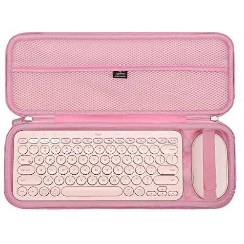 Étui de rangement Logitech K380 et Pebble M350 Aproca Rose
