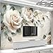 Produktbild Wuyyii 3D Benutzerdefinierte Moderne Fototapete Wandmalerei Weiße Rose Blumen Für Wohnzimmer Schlafzimmer Tv Hintergrund Floral Home Decor Papier-120X138Cm