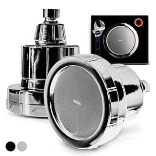 Eskiin Filtered Showerhead - Best Shower Head With Filters For Healthy Hair & Skin - High Pressure Water Softener For Hard Water - Reduce Dandruff, Protect Colored Hair, And Soothe Dry Skin (Chrome)