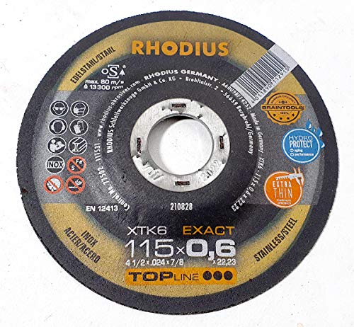 Rhodius XTK6 EXACT 210828 Disque à tronçonner à moyeu déporté 115 mm 22.23 mm 1 pc(s) thumbnail