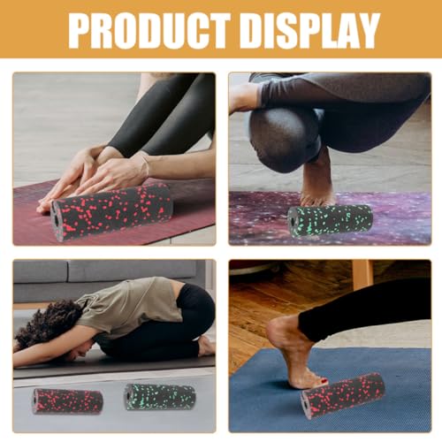 GALPADA Set compacto de 4 piezas de rodillos de espuma para ejercicio, palo hueco para masaje muscular, para terapia de tejido profundo y relajación de espalda y piernas, color verde y rojo para fitness en casa miniatura 5