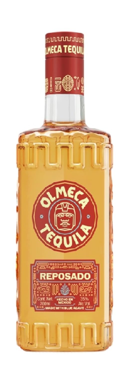 Olmeca Tequila Gold – Aromatischer Agavenbrand mit fruchtig-rauchiger Note – Mexikanischer Schnaps im Eichenfass gereift – 1 x 0,7 l