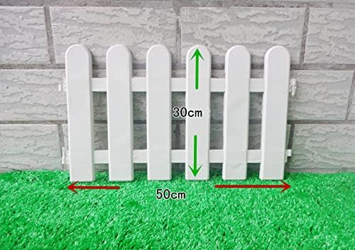 Christmas Tree Fence,4pcs White Plastic Picket Fence for Miniature Home Garden Christmas Xmas Tree Wedding Party Decoration - Image 5