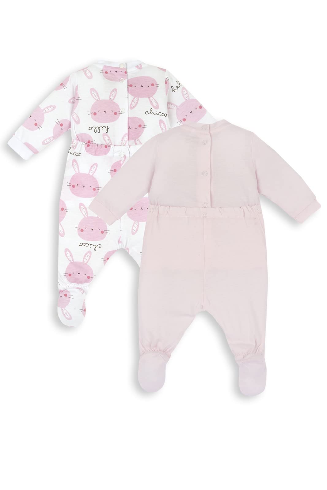 Chicco Set Tutine in Cotone con Piedino, Pacco da 2