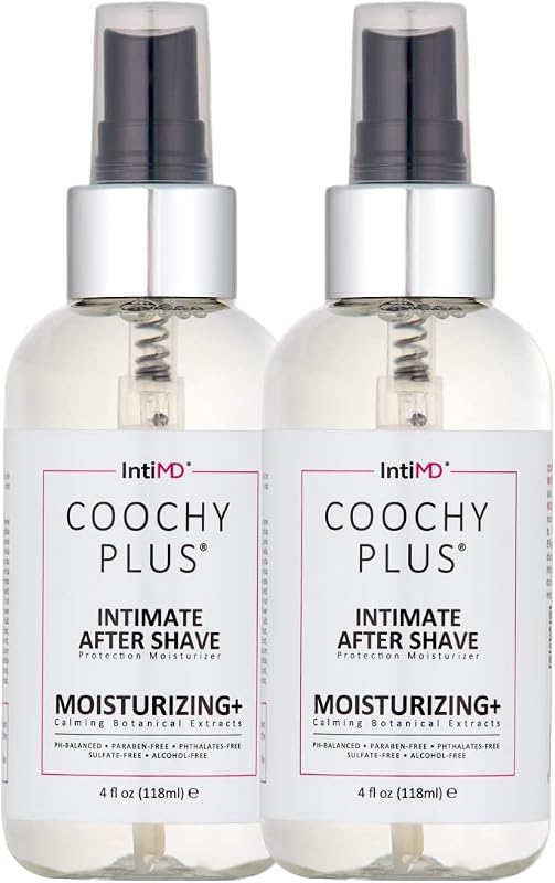 IntiMD Coochy Plus bruma pós-barba, frasco com spray, Pacote com 2