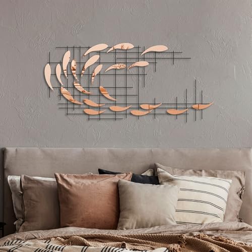 Accessoire mural décoratif grand format métal design noir industriel - 4