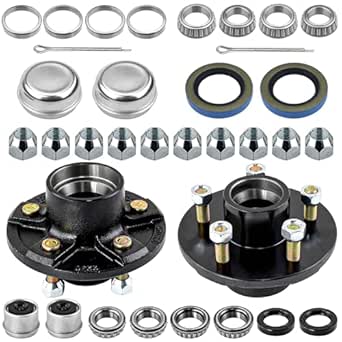 5 Lug Trailer Hub Kit Trailer Idler Hub Assembly For 2,000-lb Axles - 4 On 4 Trailer Axle Kit - Foto 9