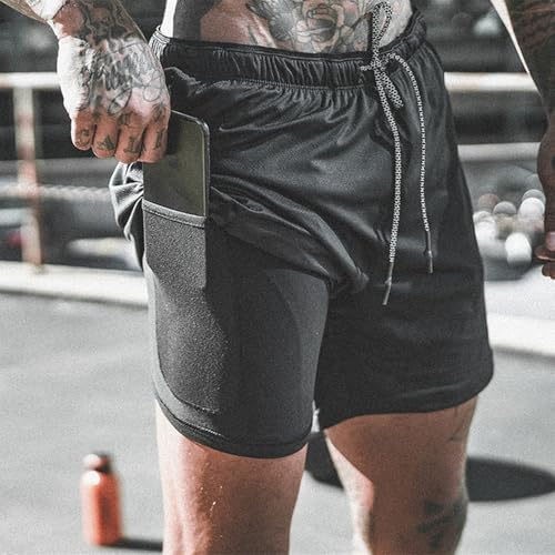 Image of IVAAN Black Polyester Shorts for Running- Regular, Gym