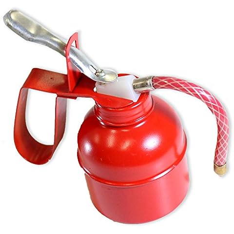 ToolUSA 300cc Oil Can With 6" Flexible Hose | Durable Steel Construction | Essential Tool for Mechanics or DIY Enthusiast Cover