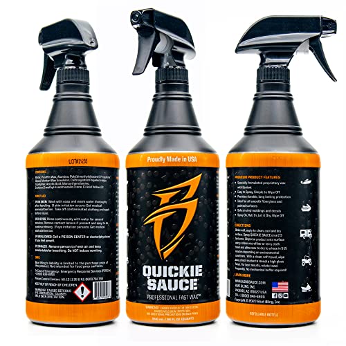 Image of Boat Bling Quickie Sauce Premium High-Gloss Fast Wax, 32 oz., for Boats, RVs, Powersport Vehicles and More | Montan wax and sealant blend creates fast high-gloss marine protection on fiberglass, paint, gelcoat and decals