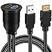 Produktbild Gaoominy USB 3.0 Und Hdmi Zu Hdmi + Usb3.0 Aux Extension Dash Panel Wasserdichtes Auto Unterputzmontage Kabel Für Auto Boot Und Motorrad - 1M