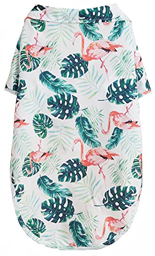 Marupet Dog Hawaiian Shirt Newstyle Summer Beach Vest Short Sleeve Pet Clothes Dog Top Floral T-Shirt Hawaiian Tops Dog Jackets Outfits For Small Dogs Breeds Cats N-Flamingos 4Xl #TOP20