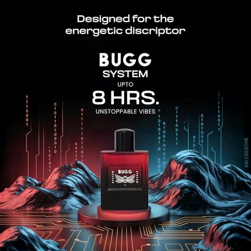 Image of BUGG Syntax & System By Riya Perfume (100 ml each) | Amber & Balsamic - Syntax | Bergamot & Pink Pepper - System | Ideal gift for men | Pack of 2