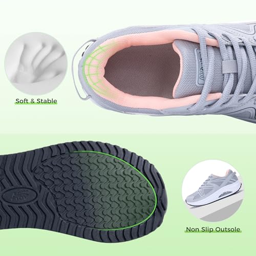 Image of Autper Plantar Fasciitis Shoes Women Walking Arch Support Tennis Casual Athletic Nurse Orthotic Sneakers for Foot Pain Relief
