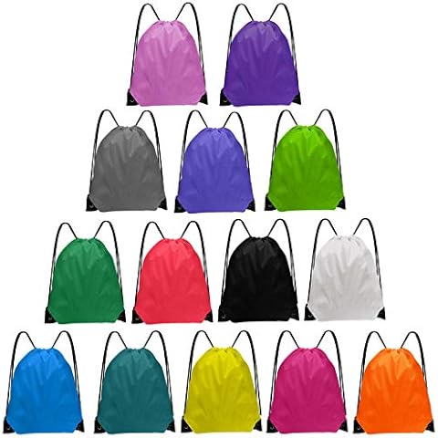 Grneric Drawstring Bags Bulk 14 Pcs Drawstring Backpack Bulk Cinch Bag Sackpack for Men Women Gym 14 Colors Cover