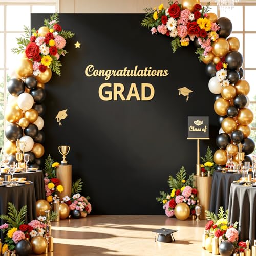 Black Square Arch Backdrop Cover 6.6FT x 6.6FT Arch Covers Stretchy Backdrop Spandex Fitted Arch Cover Balloon Photo Backdrops Covers for Wedding Birthday Party Graduation Baby Shower Decoration