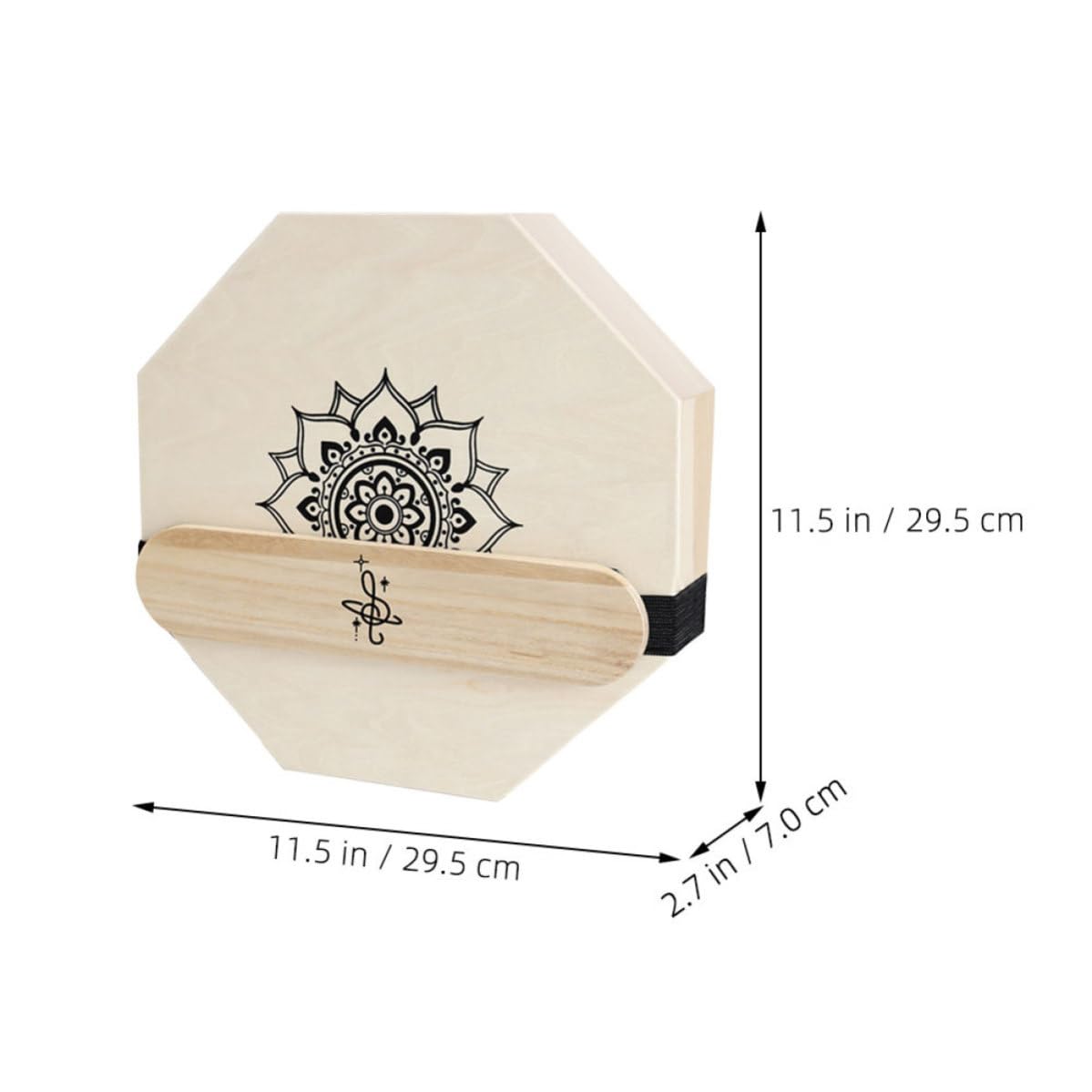 Cajon Portatile Ottagonale in Legno, Design Artistico per Adulti | Tre in Risonanza Potenziata, Beige, per Prove Indoor e Live, Adatto a Principianti