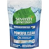 Seventh Generation Natural Dishwasher Detergent Packs, Free and Clear, 20ct, Packaging May Vary