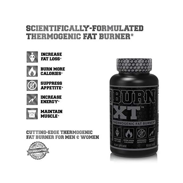 Burn XT Black Thermogenic Fat Burner - Weight Loss Supplement, Appetite Suppressant, Nootropic Energy Booster W/TeaCrine - Premium Acetyl L-Carnitine, Green Tea Extract, Capsimax - 90 Veg Diet Pills