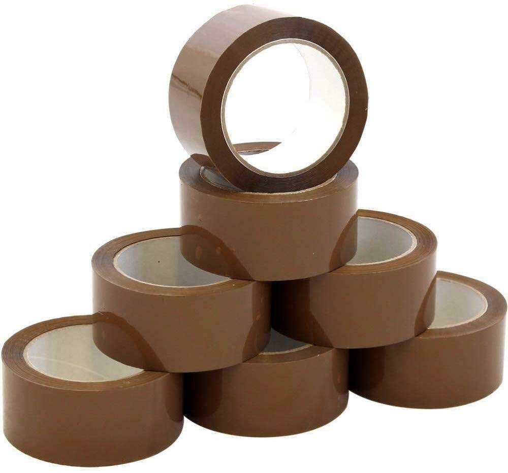 Easy To Pack Brown Low Noise () Tape Parcel Packing Packaging For Parcel And Box Sealing 48Mm X 66M Rolls - (12 Rolls)