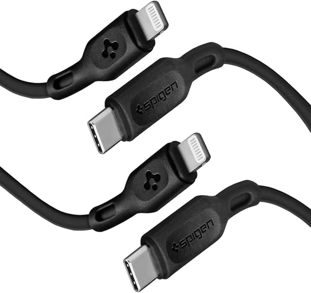 Spigen DuraSync USB C to Lightning Cable Apple MFi Certified Withstands 30,000 Bends Lifetime Durability PD Charger Fast Charging for iPhone 12 Pro Max Mini 11 SE 2020 X XS XR 8 Plus iPad Air AirPods