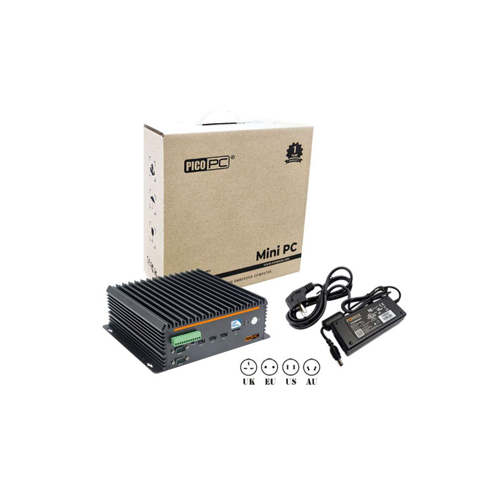 3865U 2 LAN 10 COM GPIO Fanless Industrial Mini PC Mini PC Desktop Computer (con 8GB DDR4 RAM e 240GB SSD mSATA)