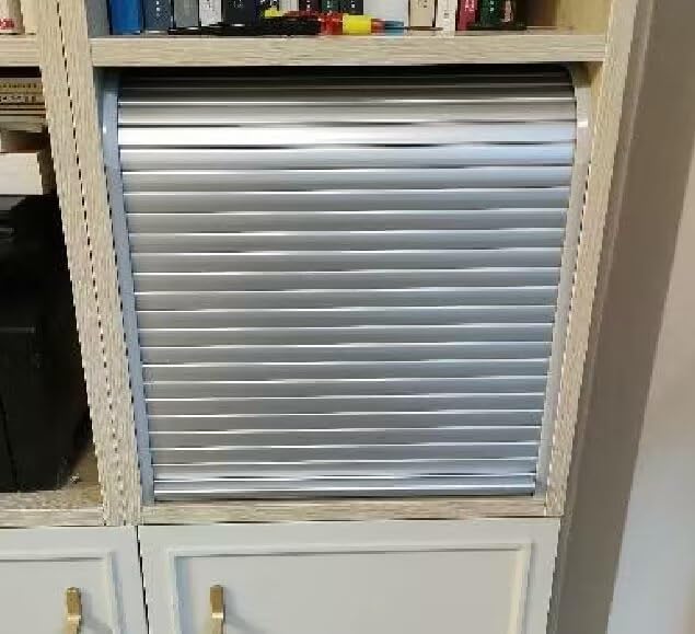 100 110 90 80 70 60 50 High Tambour Door for Cabinet, Waterproof Sliding Cupboard Door Track Kit, Roll Up Door Retractable(20x20(50.8x50.8cm))