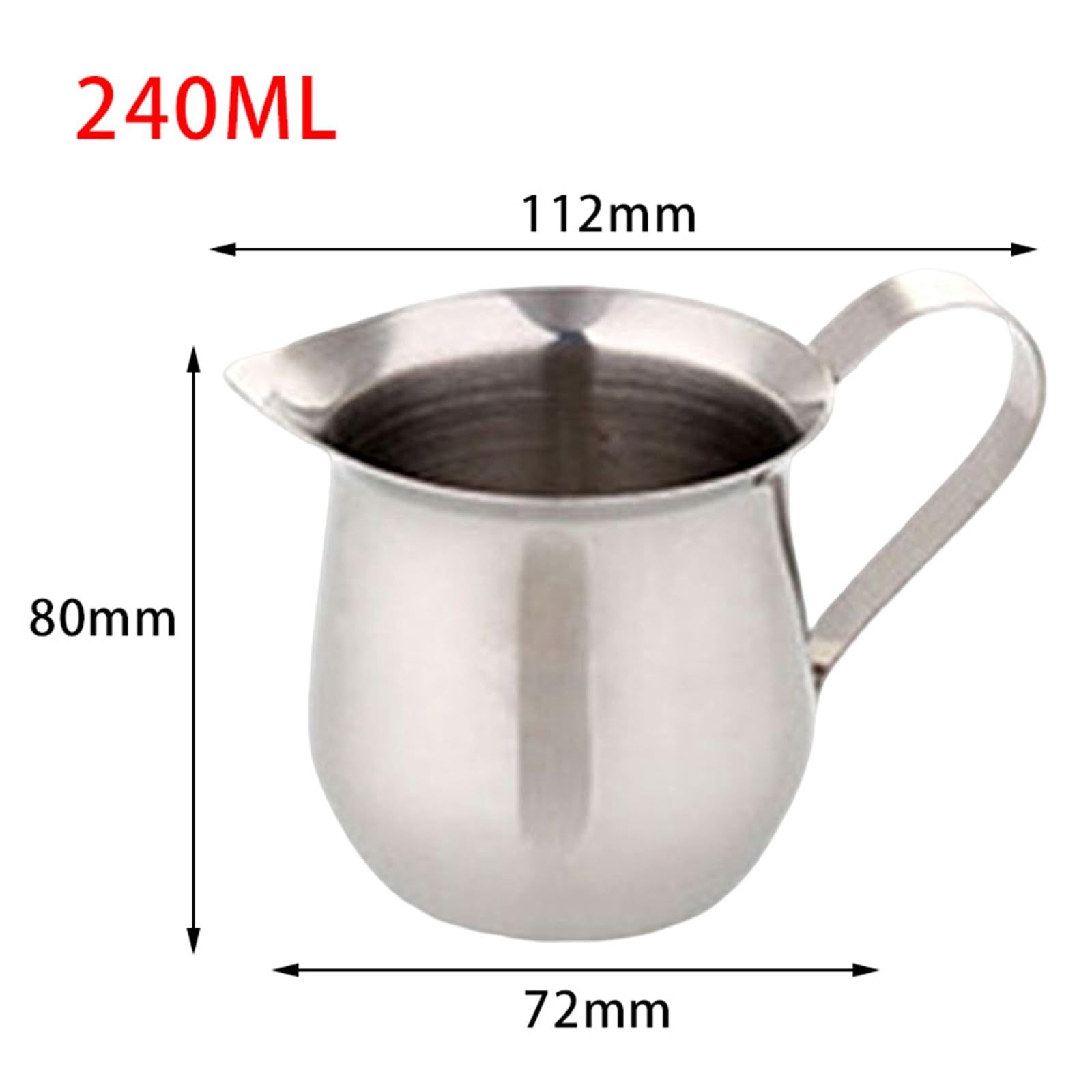 Brocca Per Schiumare Il Latte 2 pz In Acciaio Inox Brocca di Latte Schiuma Espresso Ugello Tazza Crema Caffè Da Cucina Accessori(240ml)