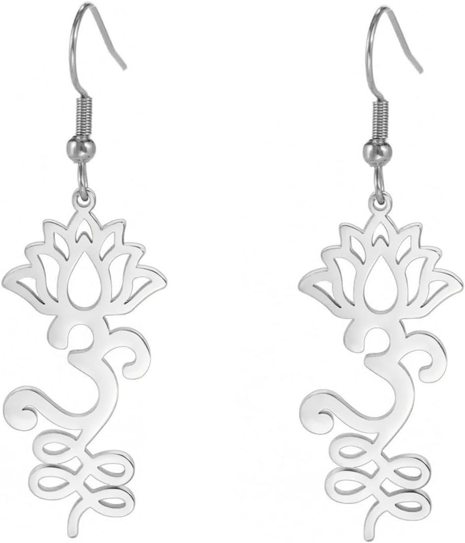 Dawapara Vintage Unalome Collana Om Sanscrito Simbolo Lotus Induismo Amuleto Terzo Occhio Di Shiva Gioielli da donna in acciaio inossidabile | IT