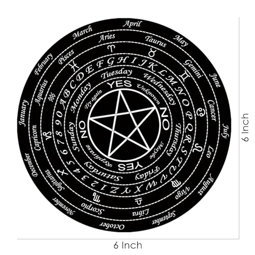 Image of Vastu Star Dowsing Board | 6inch | Metaphysical Message Board for Witchcraft with Brass Pendulum (Pendulum Assorted)