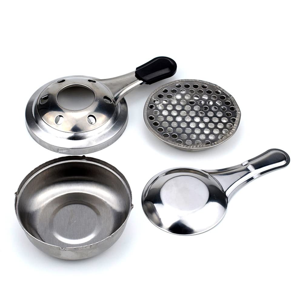Lixada Fornello in acciaio inox, bruciatore per fonduta, mini bruciatore per alcool, per fonduta, da campeggio, da viaggio, per barbecue, da cucina