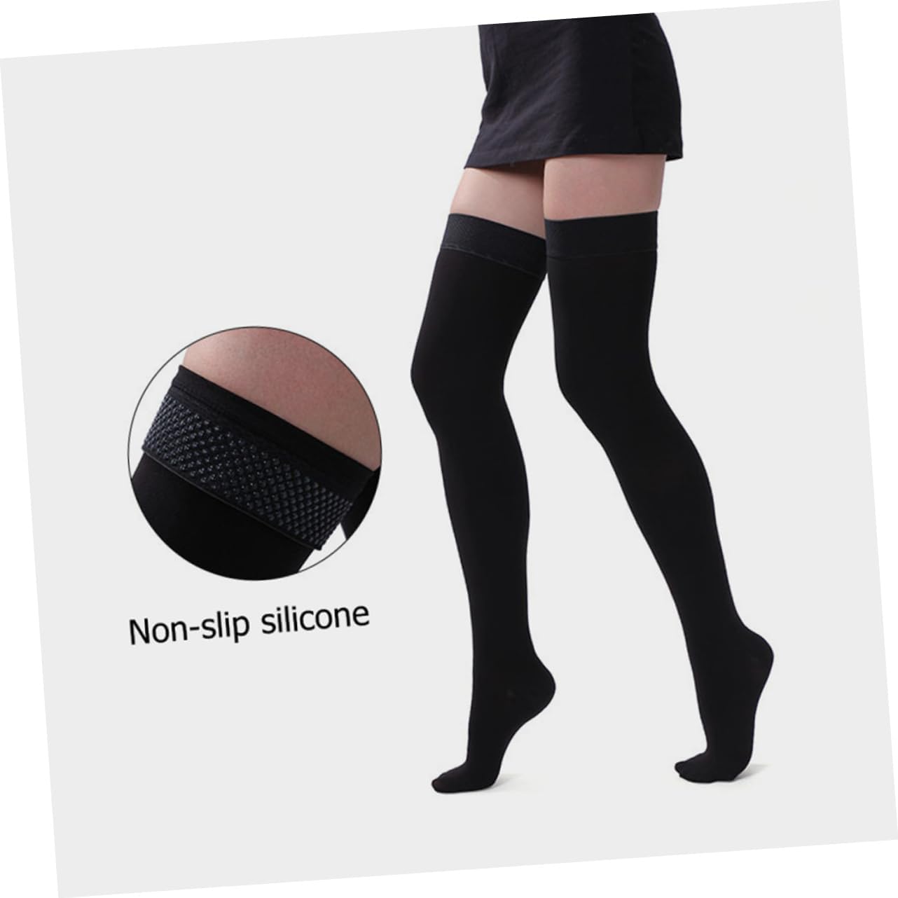 CALLARON Stockings Stretchable Socks Knee Compression Socks Thin Knee Socks Knee High Socks Relaxing Long Socks