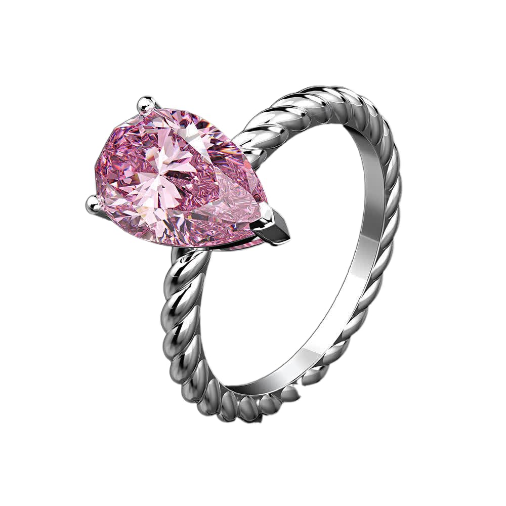 Simple and fashionable diamond rectangular chamfered flat 8 * 10 high carbon diamond 4 carat ring