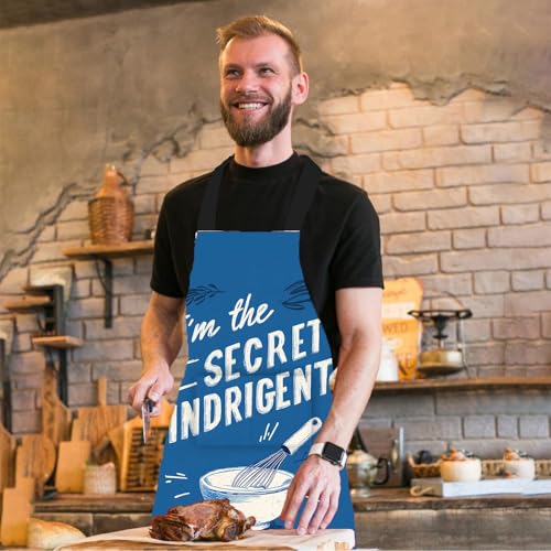 Funny “I’m the Secret Ingredient” Apron – Adjustable Kitchen Apron for Cooking & Baking with Whisk and Bowl Design, Unique Gift Idea for Bakers and Chefs - Thumbnail 7