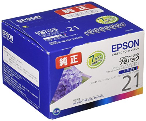 Amazon.co.jp: EPSON IC7CL21 インクカートリッジ(PM-950C用7色パック
