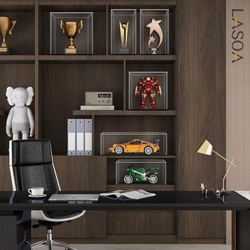 Clear Acrylic Display Case, Assemble Display Box Stand, Countertop Organizer Box, Dustproof Showcase for Figurines Model Collectibles (13.8x13.8x13.8 inch; 35X35X35 cm) by LASOA - Image 4