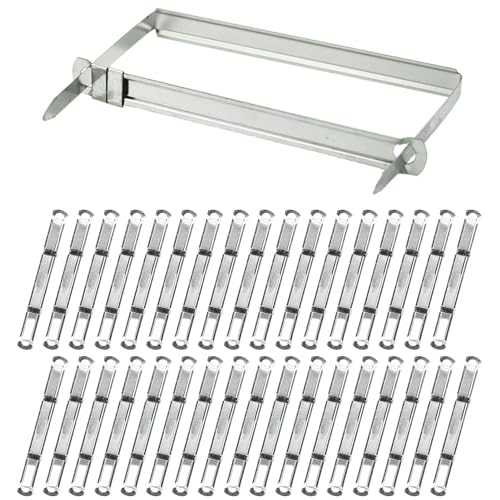 Image of 50Pcs Filing Strip Fastener Filing Clip, 80 mm Acco Fasteners Premium Prong Fastener Storage Office Metal Filing Paper Fastener Clips for Standard 2-Hole Punch, 50mm Capacity (Silver)