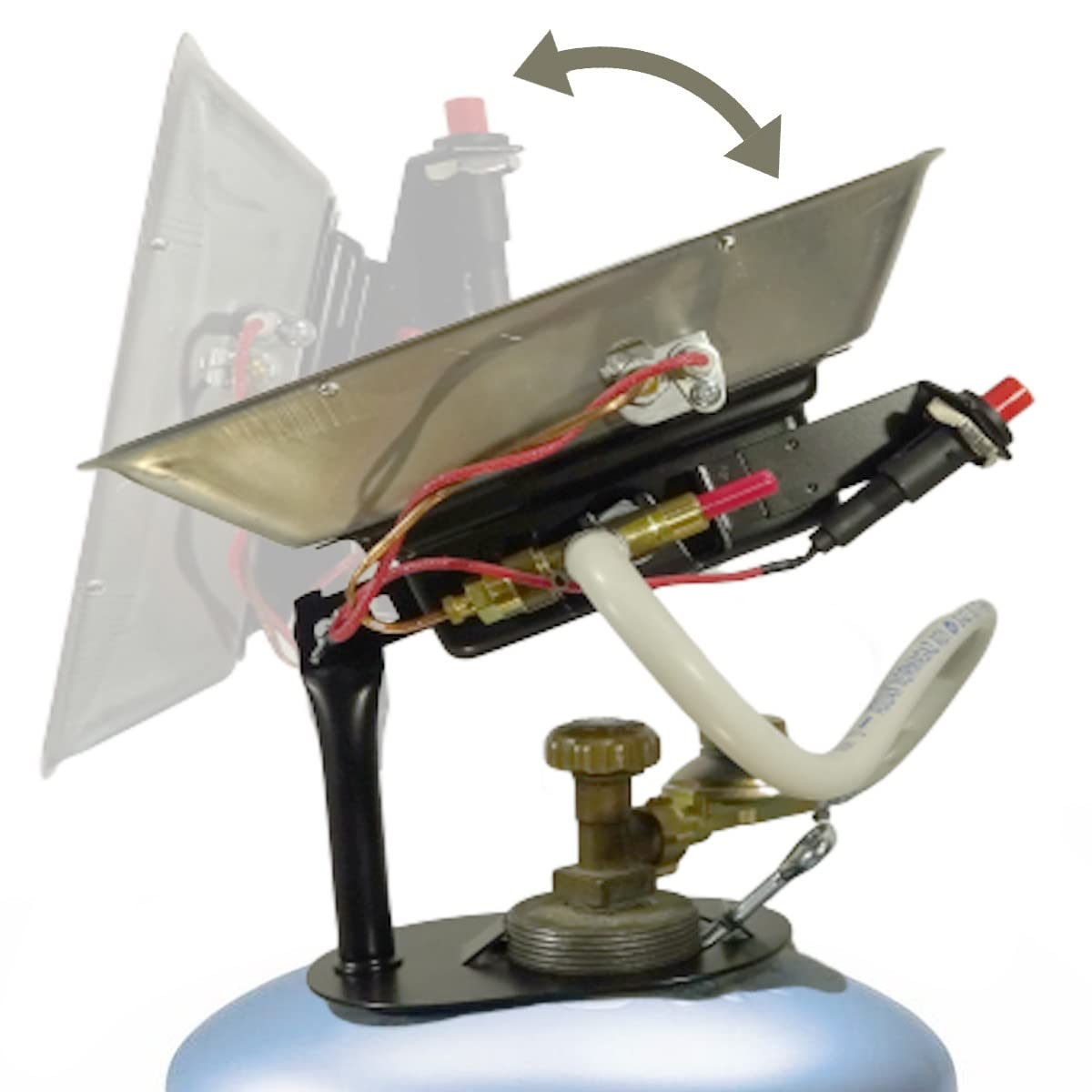 PROWELTEK - Chauffage Radiant Gaz 4,5 KW Professionnel | Kit Complet : Détendeur Réglable Propane/Butane & Tuyau | Sécurité Thermocouple & Allumage Piézo | Idéal Chantier, Garage, Terrasse