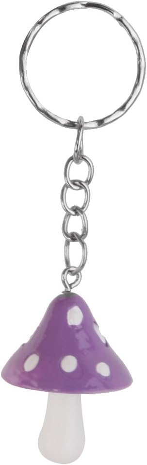 Angelkiss 12pcs Multi-color Mushrooms Pendant Keychain Charm Keyring Holder Novelty Gifts, S, #11 - Image 5