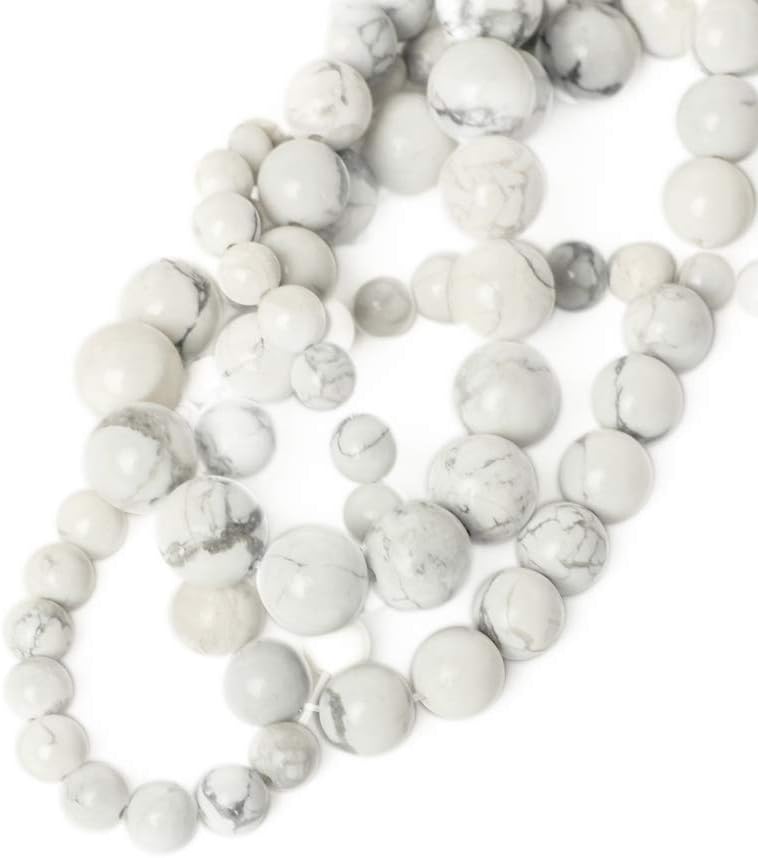 10mm Natural White Howlite Turquoises Round Loose Beads for Jewelry Making