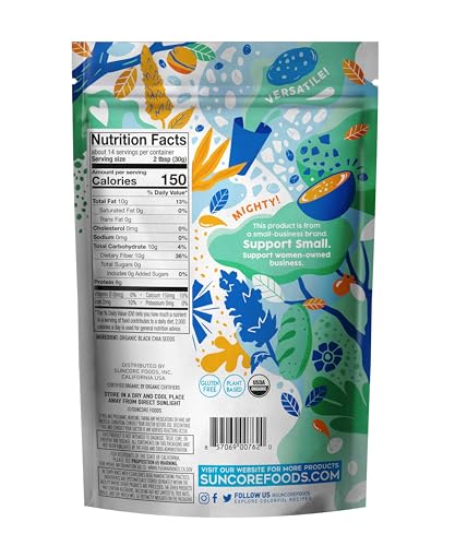 Suncore Foods Organic Black Chia Seeds 2-Pack | Superfood | Gluten Free image 5