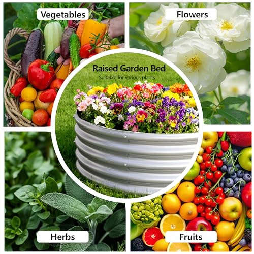 Image of Galvanized Raised Garden Bed Outdoor, 4x2x1ft(2Pack) Metal Heavy Duty Planter Boxes for Gardening, Easy Assemble Bottomless Small Oval Plant Container Kit for Vegetable, Flower, Fruit, Silver